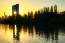 Sonnenuntergang im Frankfurter Ostend von Kilian Schloemp