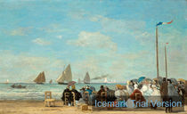 Eugène Boudin, Beach Scene at Trouville von artokoloro