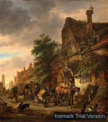 Isaack van Ostade, Workmen before an Inn by artokoloro