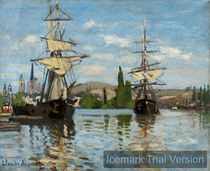 Claude Monet, Ships Riding on the Seine at Rouen by artokoloro