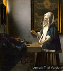 Johannes Vermeer, Woman Holding a Balance by artokoloro