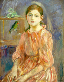 Berthe Morisot, The Artist's Daughter with a Parakeet by artokoloro