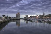 La Rochelle twin towers at night by Steve Mantell