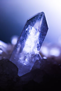 Bergkristall, Quarzspitze, Makroaufnahme von marwiesi