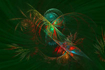 Divulgence. Floral Fractal Abstract by Artly Studio