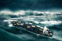 Container ship in the storm von Sven Bachström