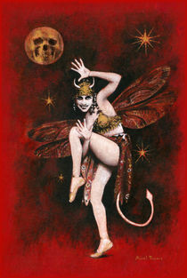 Vintage Dancing Devil Lady by Michael Thomas