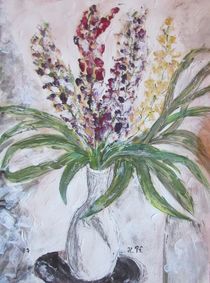 Farbenfrohe Sommerblumenträume - Acrylmalerei - handemade Art - Malerei - farbenprächtig by Heide Pfannenschwarz
