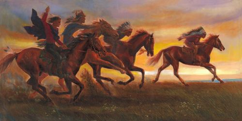 American-natives-riding-on-horses