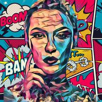 Comic Lady Boom Bang by Beate Braß