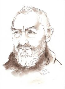 Portret Padre Pio by Ioana  Candea
