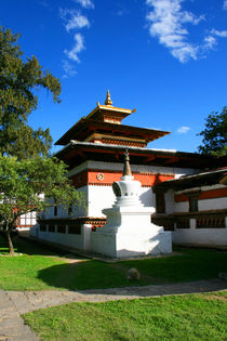 Kloster in Buthan, Himalaya von Peter Holle