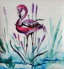 Krafttier-Flamingo von mida-art