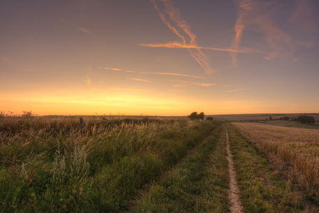 Dusk-over-the-south-downs-way