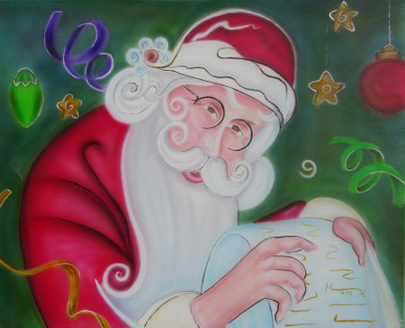 Weihnachtsmann-naive-airbrush-colorair-fineart