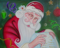 Weihnachtsmann Wunschliste Airbrush by Harry Heffels