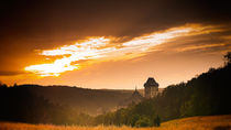 Karlstejn Castle At Sunset von Tomas Gregor