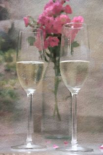 Champagne and roses by Angela Goossens