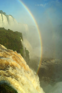 Regenbogen über den Wasserfällen von Iguazu 1 by Sabine Radtke
