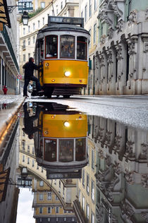 Yellow tram, Portugal by Joao Coutinho