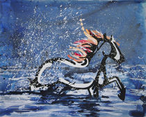 Pferd im Meer by Iris Tescher