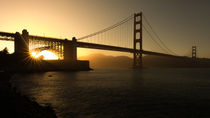 Golden Gate Brücke zu Sonnenuntergang by Klaus Tetzner