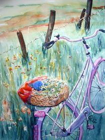 Fahrrad im Frühling von Christine  Hamm
