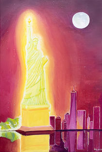 City of Light New York – Statue of Liberty  by Petra Pele Brockmann