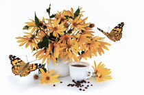 Flowers and coffee by larisa-koshkina