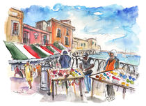 Street Merchants in Ortigia von Miki de Goodaboom