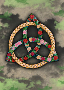 Celtic Roses Trinity (green) - Irish Knot by Colette van der Wal