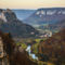 'Blick auf das herbstliche Donautal mit Schloss Werenwag - Naturpark Obere Donau' by Christine Horn