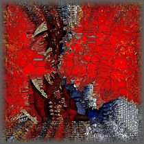 Abstrakt in Rot ohne Titel by Susanna Badau