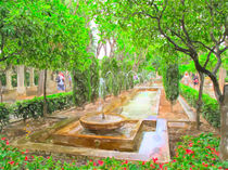 Wasserspiele im königlichen Garten S'Hort del Rei in Palma de Mallorca. von havelmomente