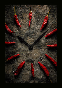 Peperoni-Uhr von fb-fine-art-prints
