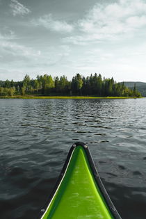 Canoe on a wilderness lake by Intensivelight Panorama-Edition