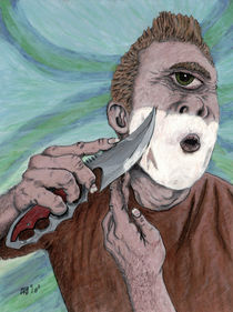 Greek Cyclops Knife Shaving Fantasy Art von Ted Helms
