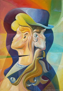 Vier Gesichter (Kippbild, Ölmalerei) by Martin Mißfeldt