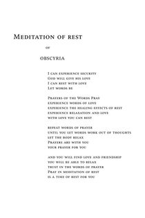 Meditation of rest von Frank Kiesel