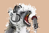 Singing Lemur Comic Art by AD DESIGN Photo + PhotoArt