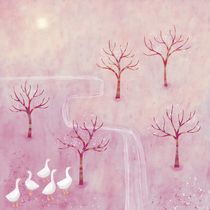 Geese in the Orchard von Nic Squirrell