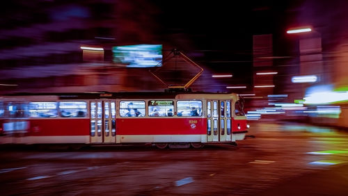 Fast-tram-in-night-prague