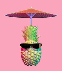 pineapple in glasses with an umbrella by Konstantin Petrov