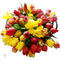 Tulpenstrauss-rot-gelb-wandbild
