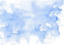 Mit Wachsmalkreide gezeichneter verwaschener Aquarell Hintergrund Abdruck in Blau  von Heike Rau