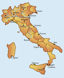 Map of Italy by William Rossin