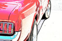 illustration of an old car, drawing of a classic vehicle by q77photo