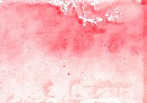 Von Hand mit wasserlöslicher Wachsmalkreide gemaltes Aquarell in Rot  by Heike Rau