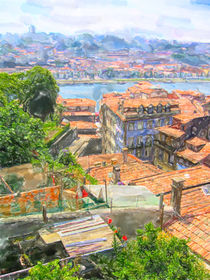 Blick über Porto auf den Fluss Douro. by havelmomente