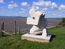 Praying Shell Sculpture at Morecambe Bay by Anthony Padgett
